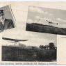 3 černobílé fotografie ze vzletu letadla J. Kašpara, vpravo  nahoře ing. Kašpar, text Vzlet aeroplanu českého aviatika p. inž. Kašpara z Pardubic