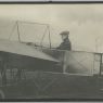 Pardubice - ing. J. Kašpar v letadle Blériot, datace 1910, foto J. Deyl