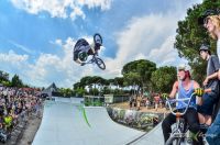 Aerial acrobatics on bikes and scooters