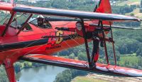 Woman on the wing over Pardubice again
